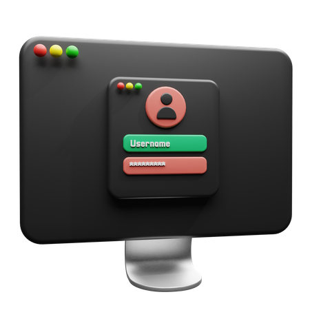 Connexion au compte Bitcoin  3D Icon