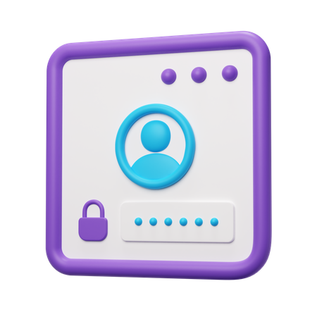 Connexion au profil  3D Icon