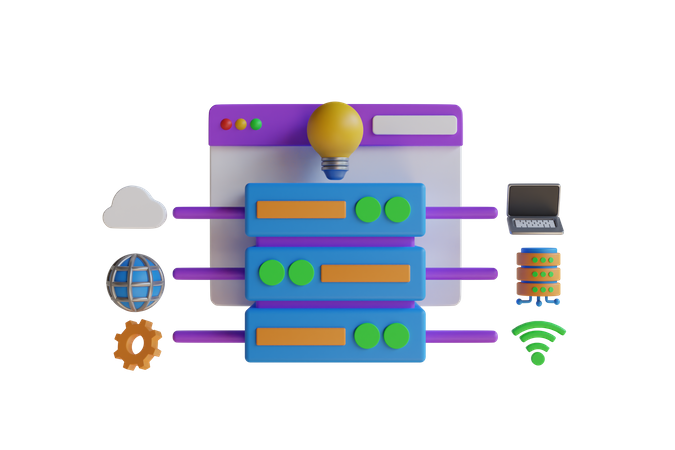 Connexion au réseau Internet  3D Icon
