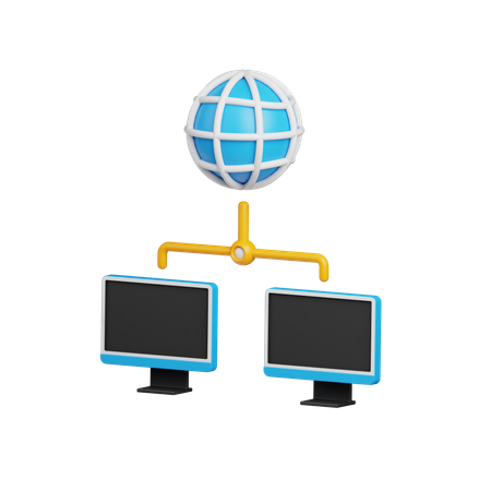 Connexion au réseau local  3D Icon
