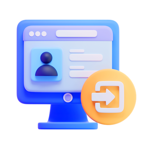 Connexion au site Web  3D Icon