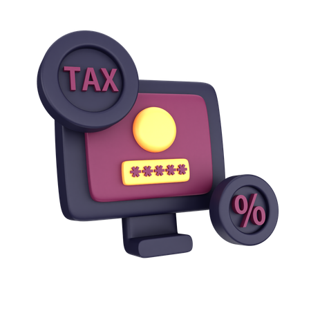Connexion au site Web des impôts  3D Icon
