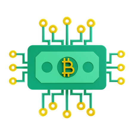 Connexion Bitcoin  3D Icon