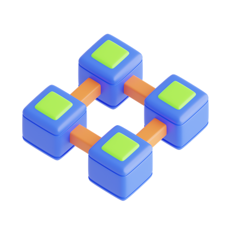 Connexion blockchain  3D Icon