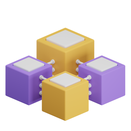 Connexion blockchain  3D Icon