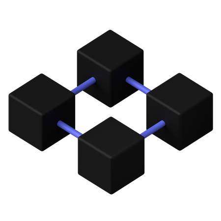 Connexion blockchain  3D Icon