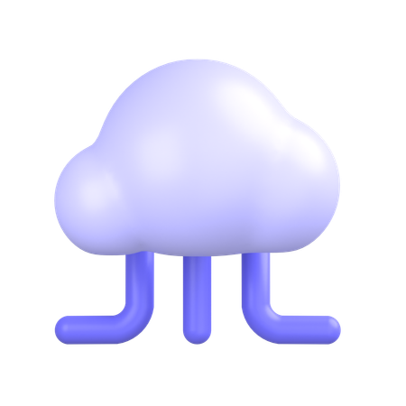 Réseau cloud  3D Icon