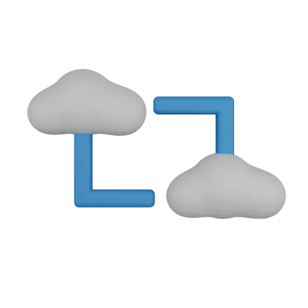 Connexion au cloud  3D Icon