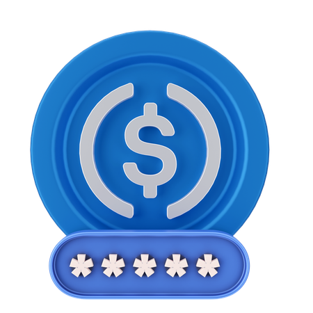 Connexion cryptographique  3D Icon