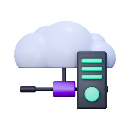 Connexion de données cloud  3D Icon