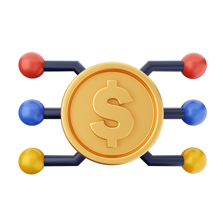 Connexion dollar  3D Icon