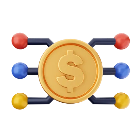 Connexion dollar  3D Icon