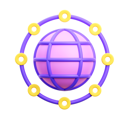 Connexion mondiale  3D Icon