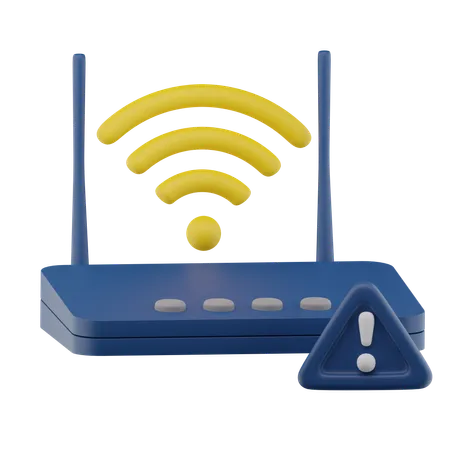 Connexion au routeur Wifi  3D Icon