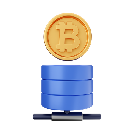 Connexion au serveur Bitcoin  3D Icon