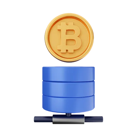 Connexion au serveur Bitcoin  3D Icon