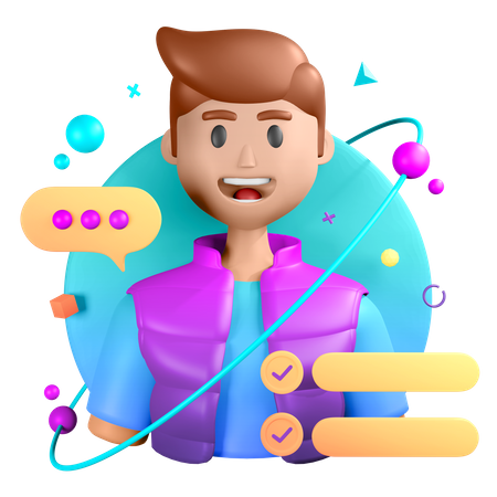 Connexion utilisateur métaverse  3D Icon