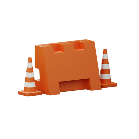 Cono de barricada  3D Illustration