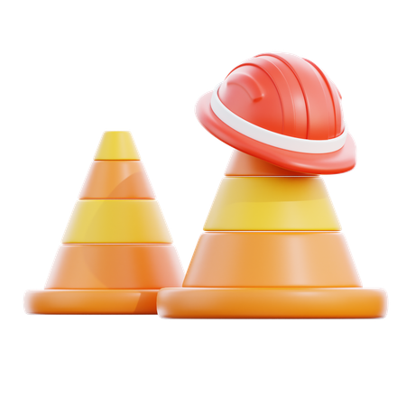 Cono de construcción  3D Icon