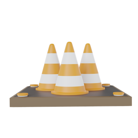 Cono de construcción  3D Icon