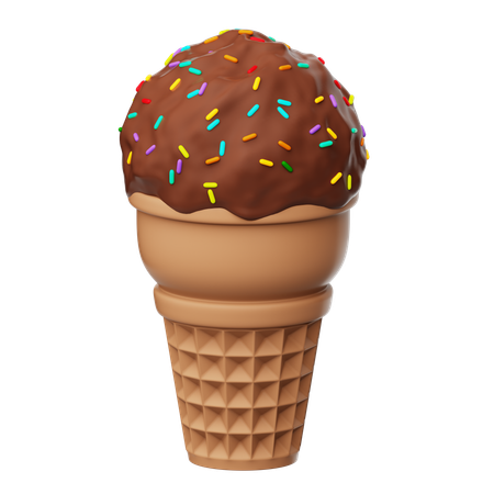 Cucurucho de helado  3D Icon