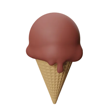 Cucurucho de helado  3D Icon