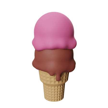 Cucurucho de helado  3D Icon