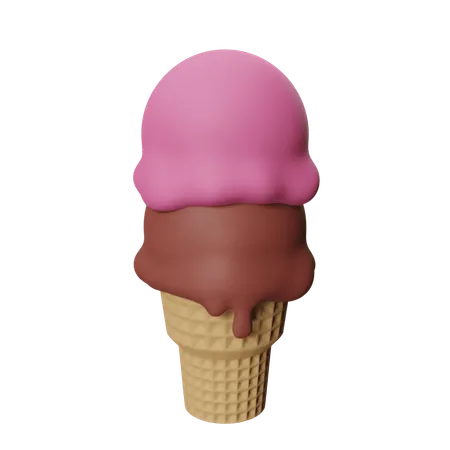 Cucurucho de helado  3D Icon