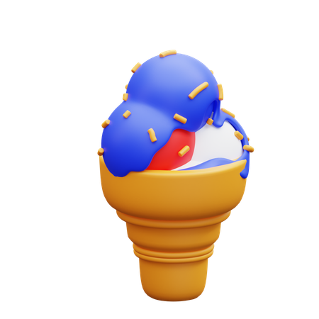 Cucurucho de helado  3D Icon