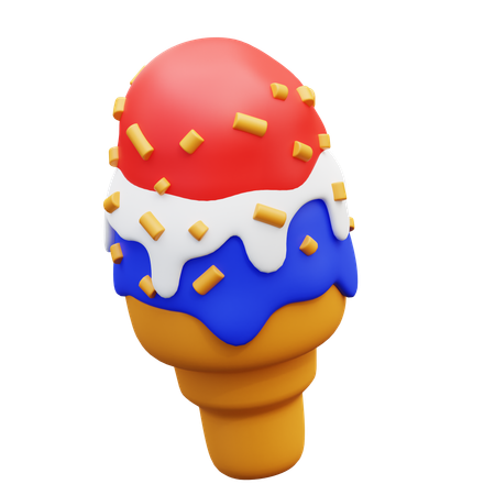 Cucurucho de helado  3D Icon