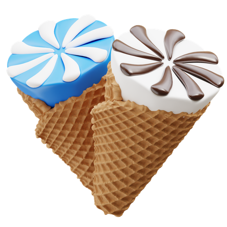 Cucurucho de helado  3D Icon