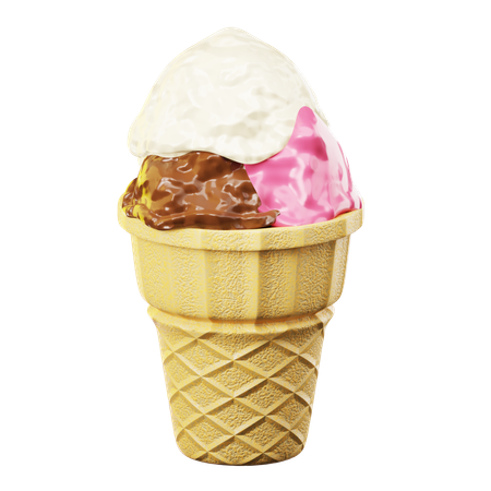 Cucurucho de helado  3D Icon