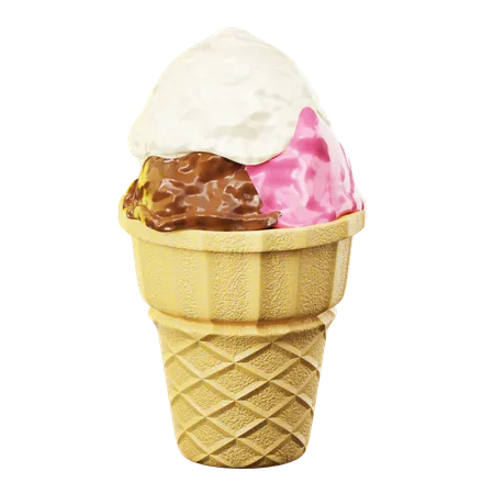 Cucurucho de helado  3D Icon