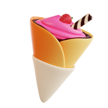 Cucurucho de helado  3D Icon