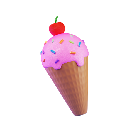 Cucurucho de helado  3D Icon