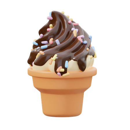 Cucurucho de helado  3D Icon