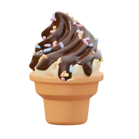 Cucurucho de helado  3D Icon