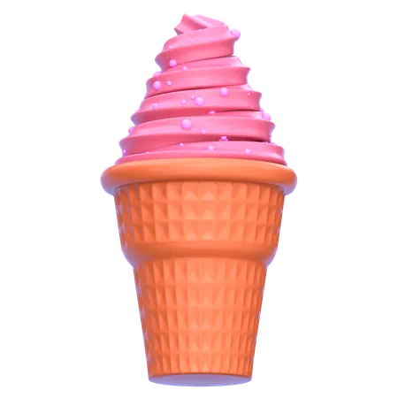 Cucurucho de helado  3D Icon