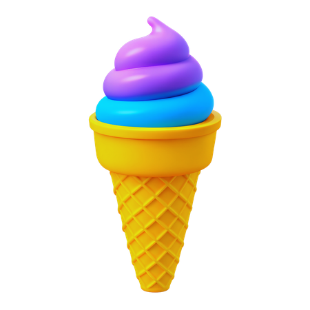 Cucurucho de helado  3D Icon