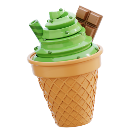 Cucurucho de helado  3D Icon