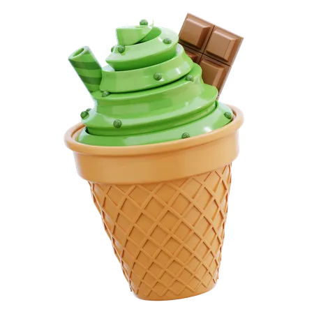 Cucurucho de helado  3D Icon