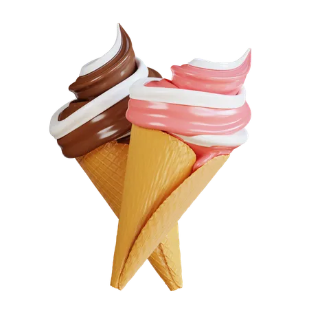 Cucurucho de helado  3D Icon