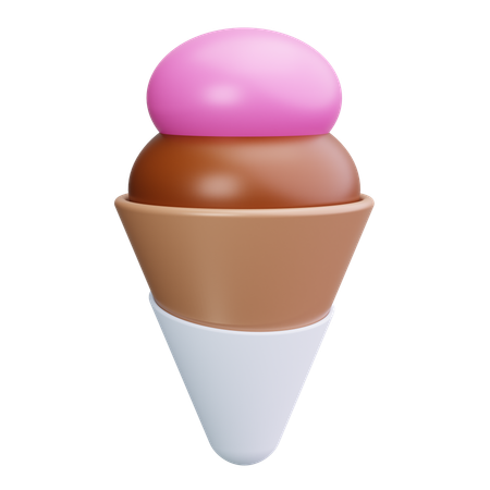 Cucurucho de helado  3D Icon