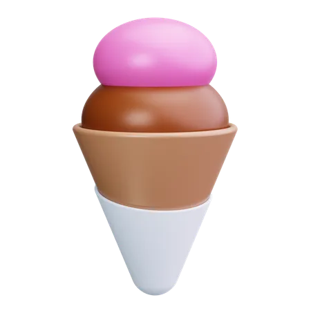 Cucurucho de helado  3D Icon