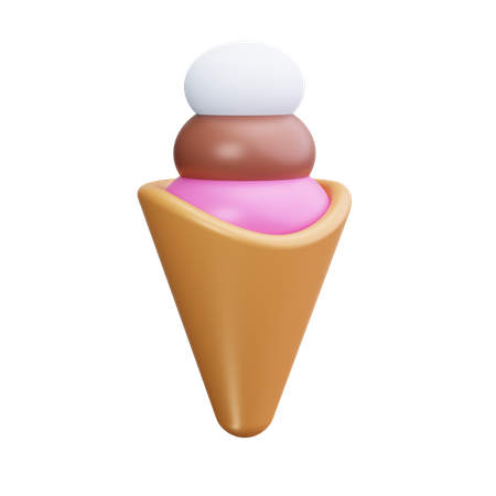 Cucurucho de helado  3D Icon