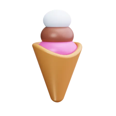 Cucurucho de helado  3D Icon