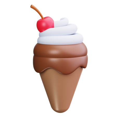 Cucurucho de helado  3D Icon