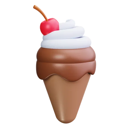 Cucurucho de helado  3D Icon