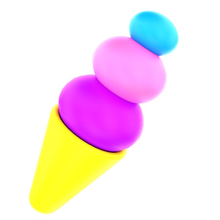 Cucurucho de helado  3D Icon