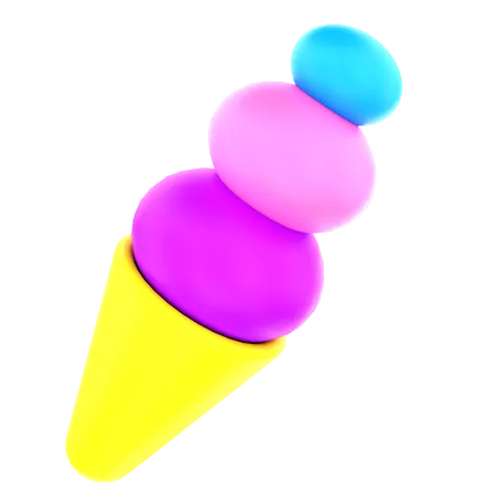 Cucurucho de helado  3D Icon